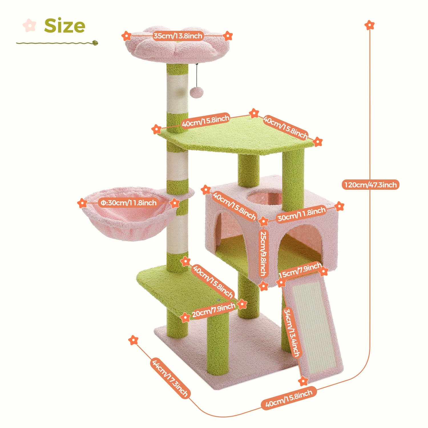Charming Flower Cat Tower
