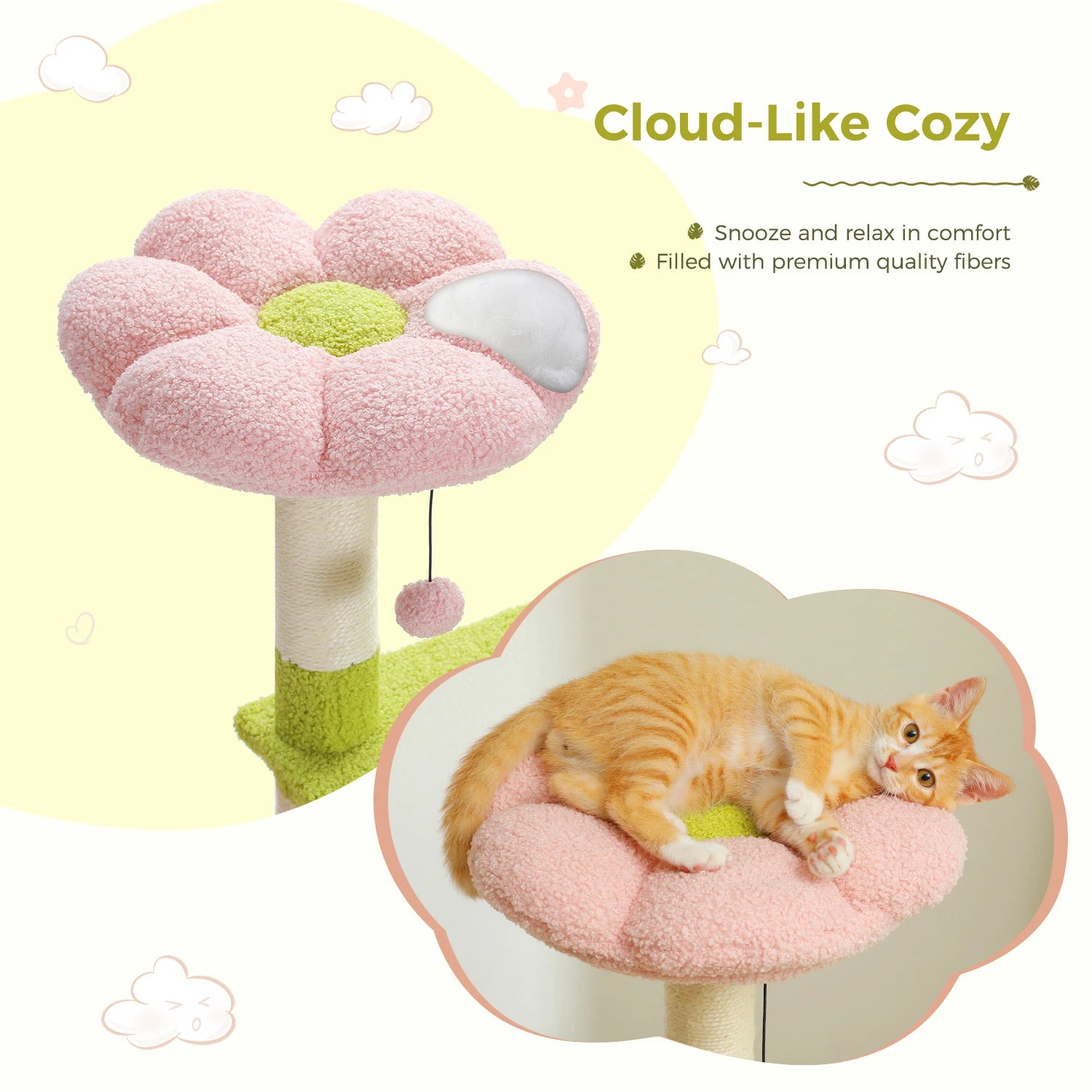 Charming Flower Cat Tower