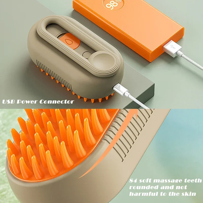 Steamy Pet Grooming Brush