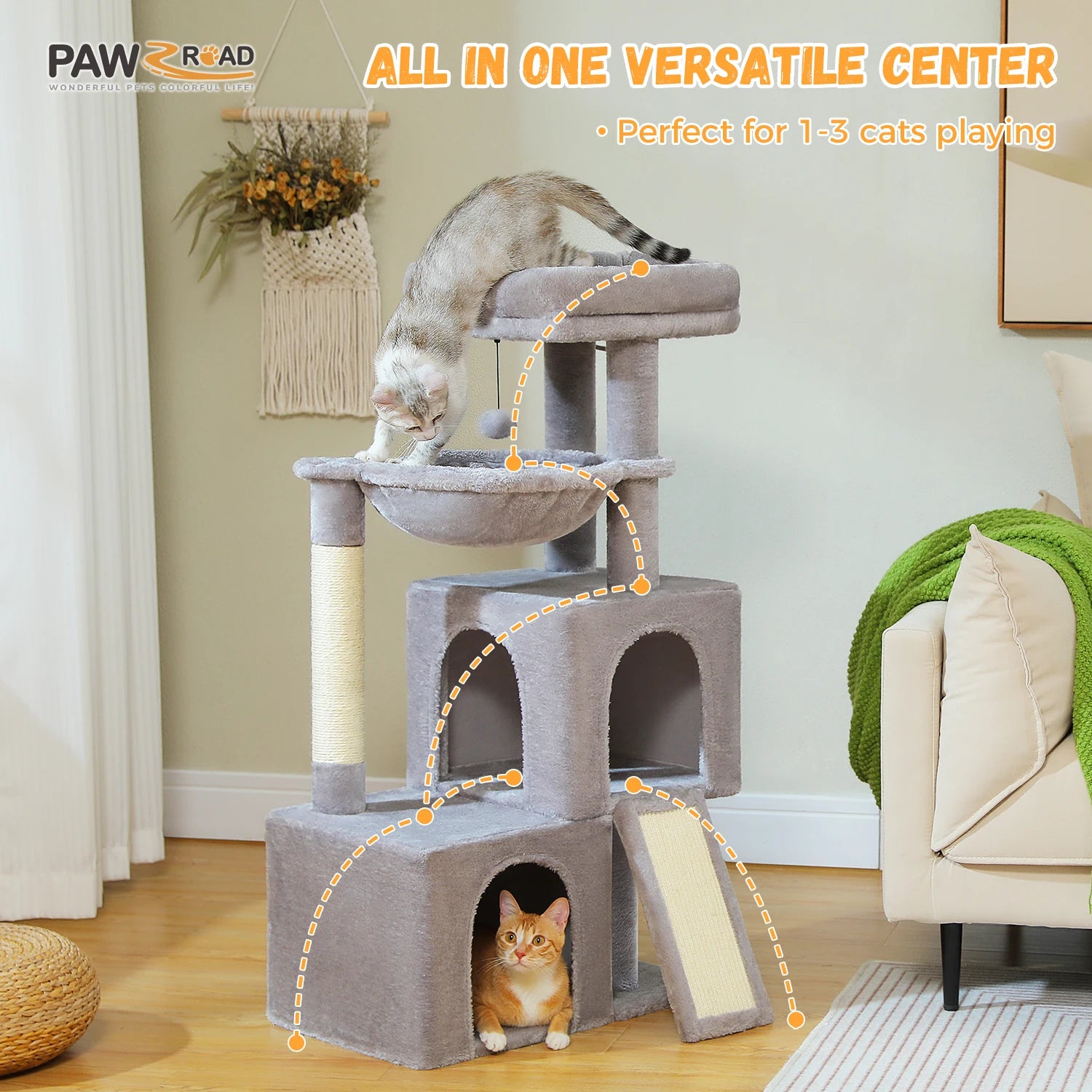 Indoor Multi-Level Cat Tower