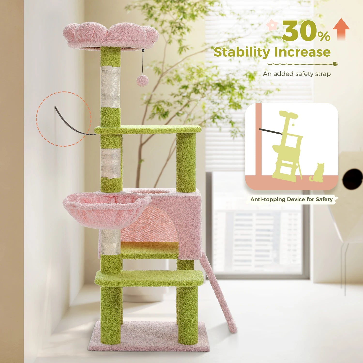Charming Flower Cat Tower